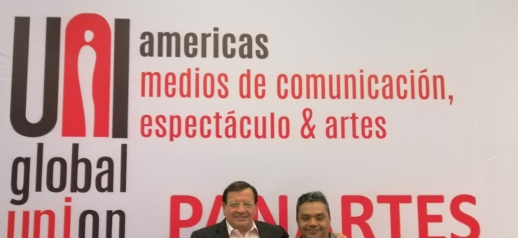 New PANARTES President Miguel Paniagua (left) and outgoing President  Zé Antonio da Silva
